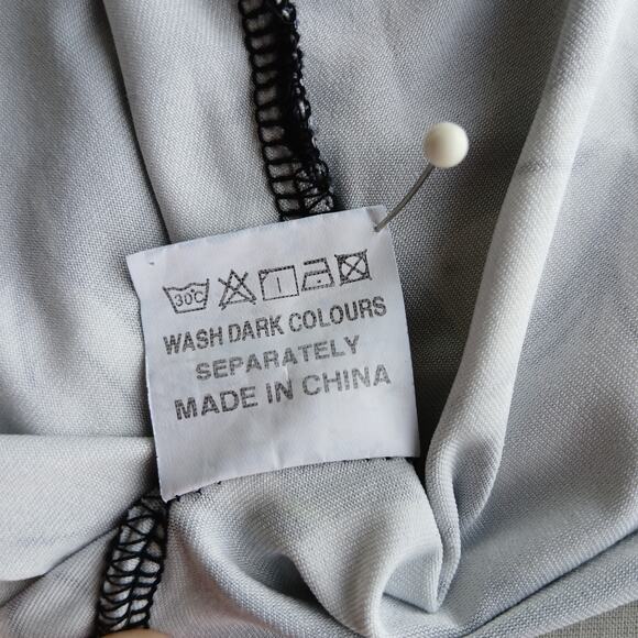 Styleword Black Cold Shoulder Maxi Dress XL pockets white lilies empire waist - Picture 10 of 15
